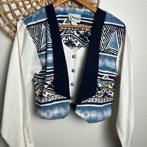 Banjo Blue and White Button Down Shirt